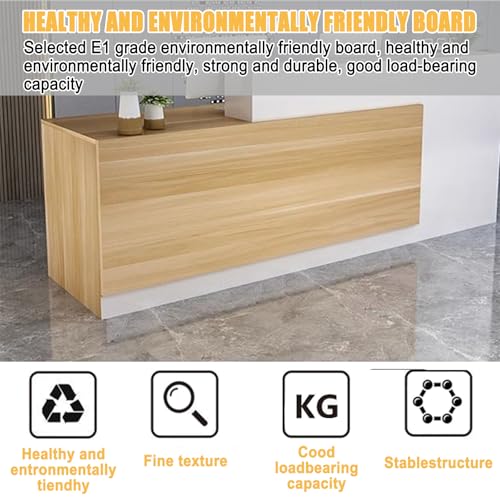 63" Wood Office Reception Desk Counter with Drawers Y863