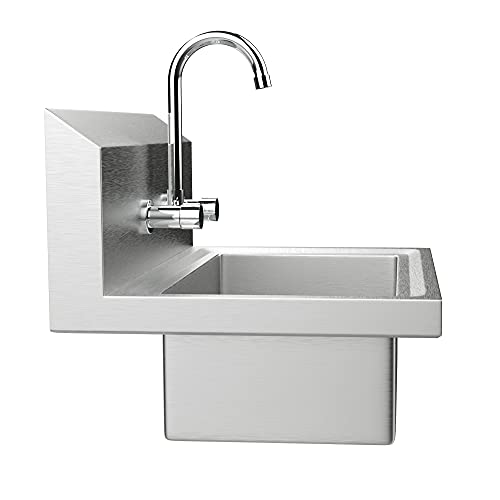 Stainless Steel Wall Mount Utility Sink with Faucet I43893
