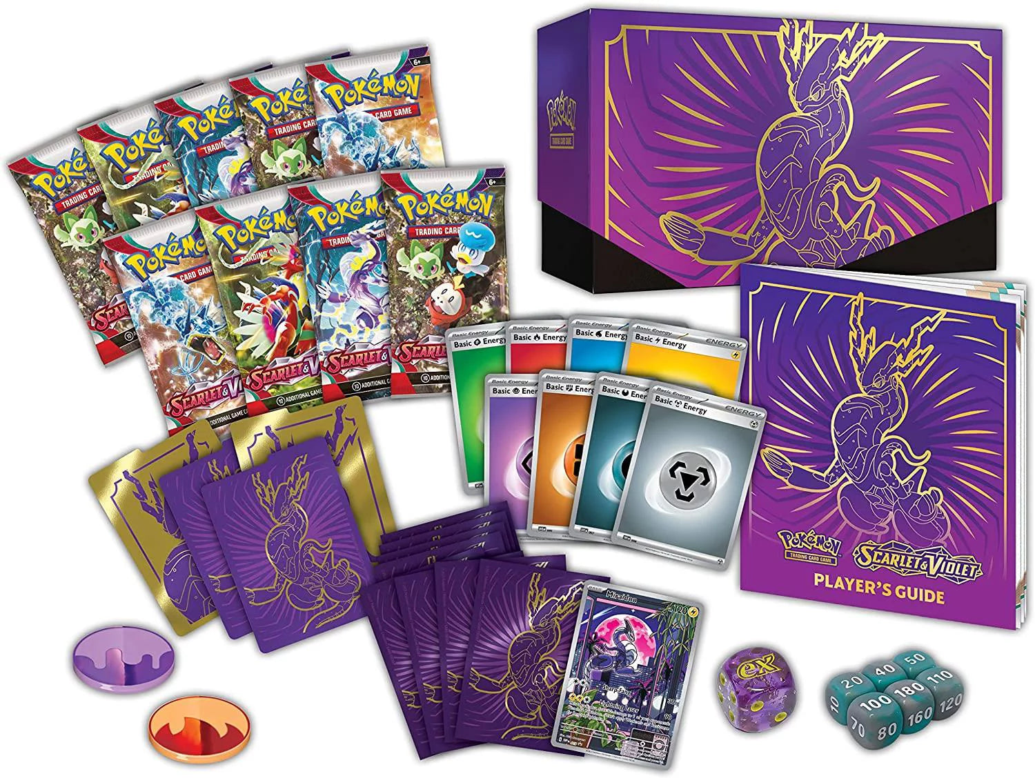Purple Elite Trainer Box with Booster Packs F540