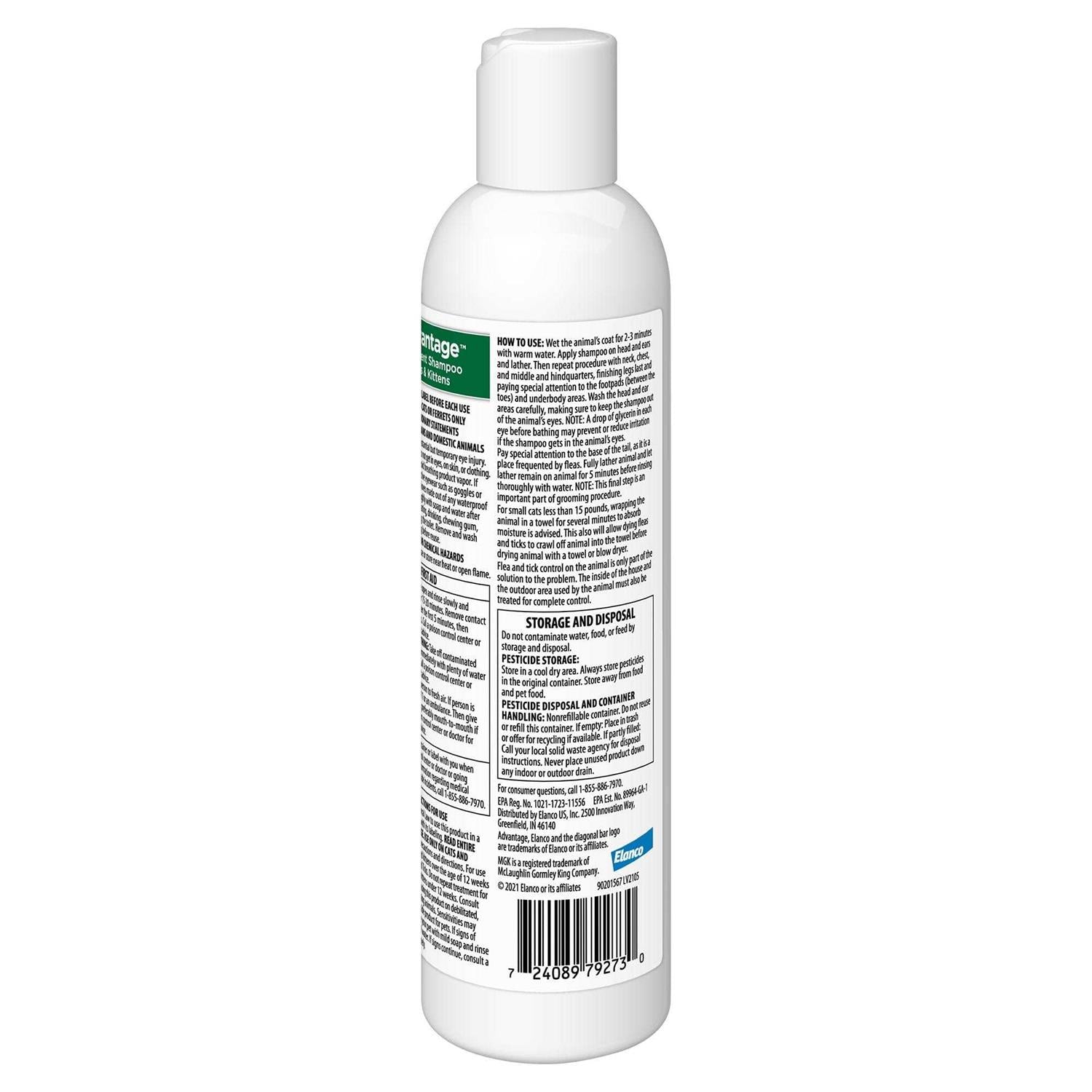 Flea & Tick Treatment Shampoo for Cats & Kittens S530936