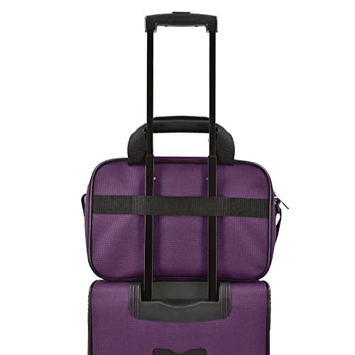 Purple Expandable Carry-on Luggage Set N794