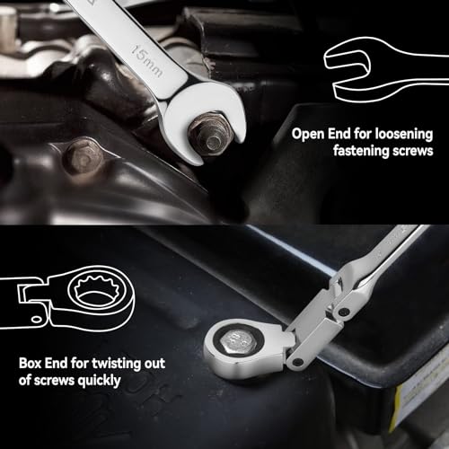 12-Piece Metric Ratcheting Wrench Set with Case O588