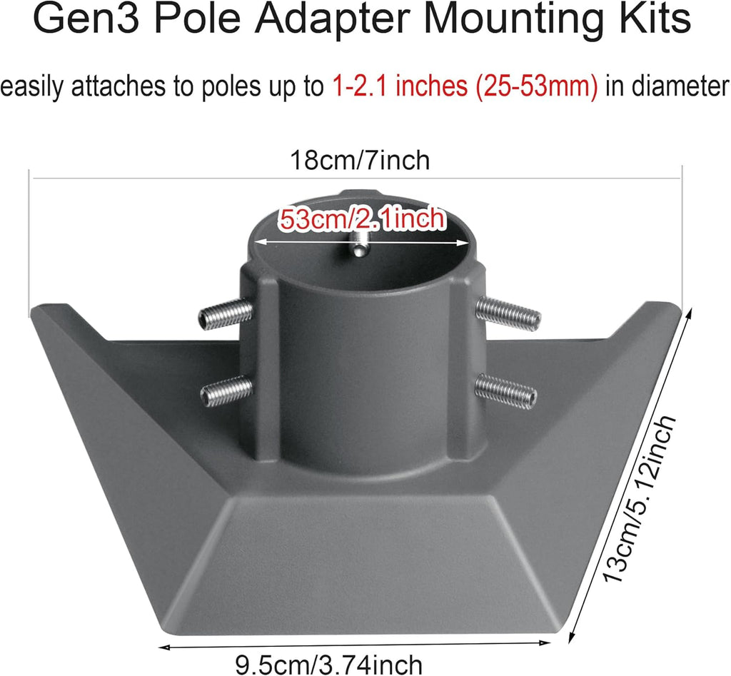 Gen 3 Pipe Adapter Mount Kit for Starlink Standard Dish Q878