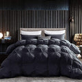 Queen Size Goose Down Comforter, 70 oz Fill Weight, White, Egyptian Cotton T881