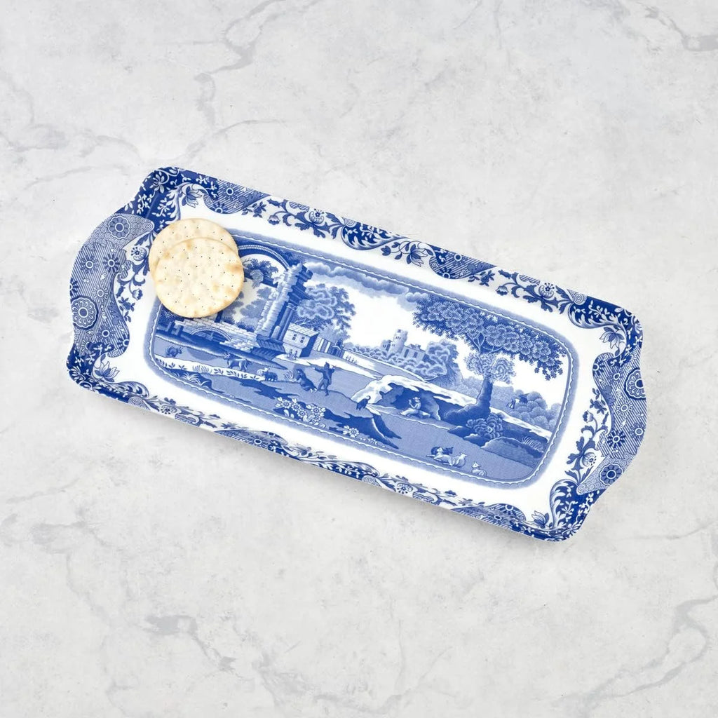 Blue Italian Sandwich Tray Melamine Serving Platter J6016