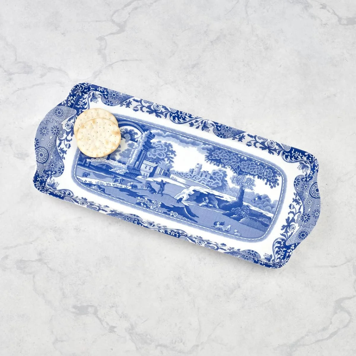 Blue Italian Sandwich Tray Melamine Serving Platter J6016