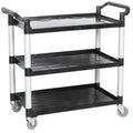 Black Utility Cart with Three Shelves T723327