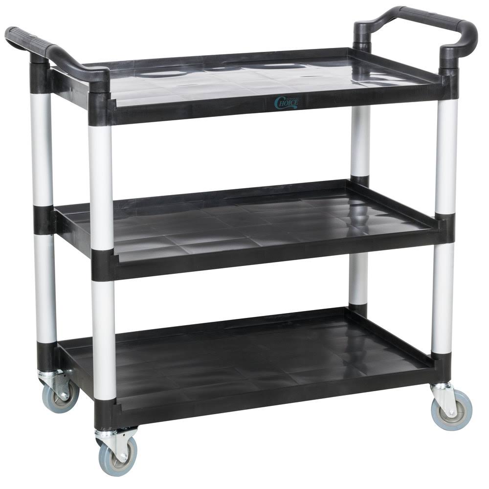 Black Utility Cart with Three Shelves T723327