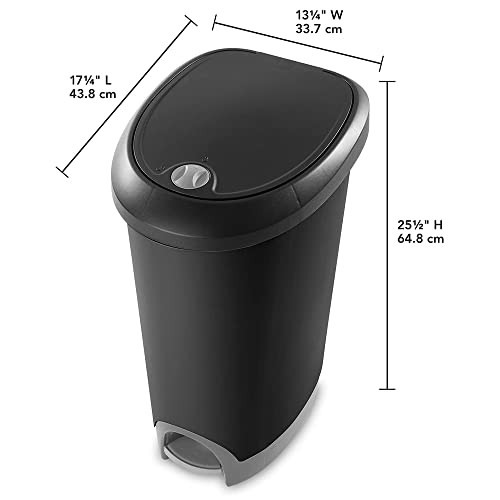 Black 2-Pack Locking StepOn Wastebasket with Lid X91221