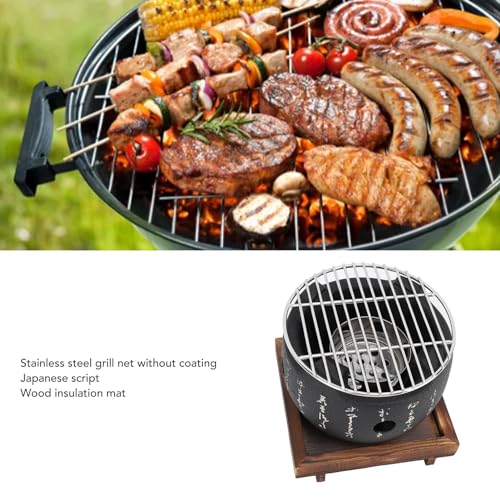 Mini Portable Round Aluminum Alloy Charcoal Hibachi Grill Y258