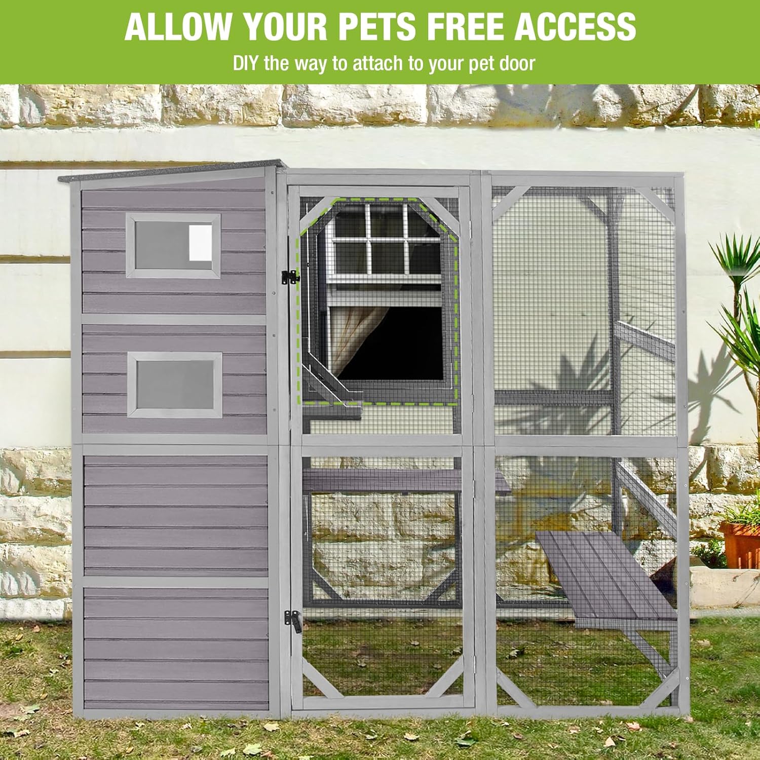 77 Inch 4 Tier Cat Enclosure U155