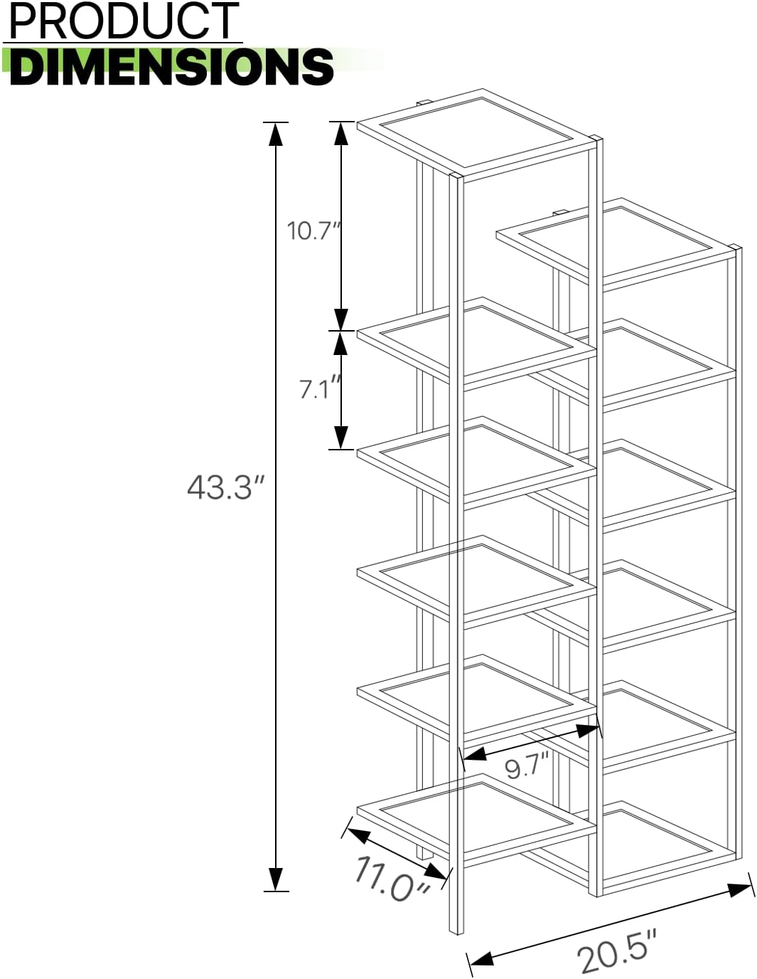 Bamboo 12-Tier Vertical Double Row Shoe Rack (Natural) M920760