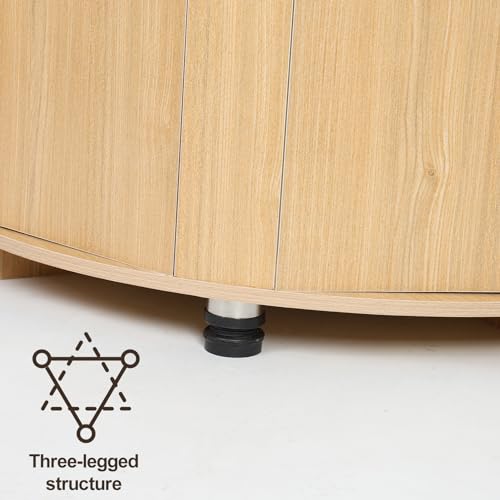 Tall Corner Cabinet with Doors and Shelves N7567