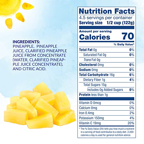 Pineapple Tidbits in 100% Pineapple Juice, 20 Oz (Pack of 6) A715181