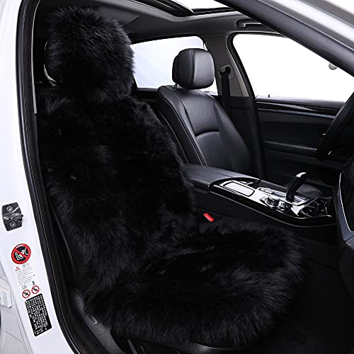 Beige Faux Sheepskin Fur Car Seat Cover O955