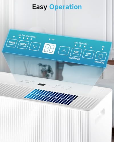 52 Pints Energy Star Dehumidifier with Drain Hose, 0.85 Gal Water Tank F34435
