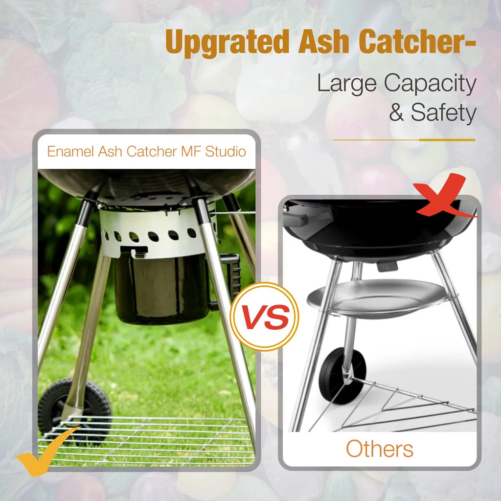 22" Portable Charcoal BBQ Grill, Black G914