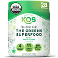 USDA Organic Super Greens Powder with Spirulina, Chlorella & Wheatgrass, Green Apple Sorbet Flavor, 28 Servings I92428