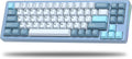 75% Wireless Mechanical Keyboard CNC Aluminum Alloy Shell, Hot-swappable RGB Keyboard w/Pre-lubed Switches, Bluetooth/2.4G/Wired, Gasket Mounted (Blue) D982828