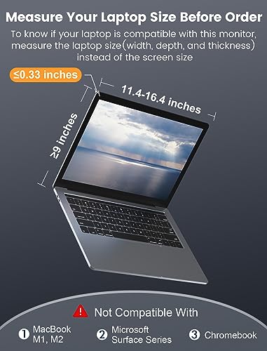 13.3" Triple Portable Monitor FHD 1080P IPS R6219