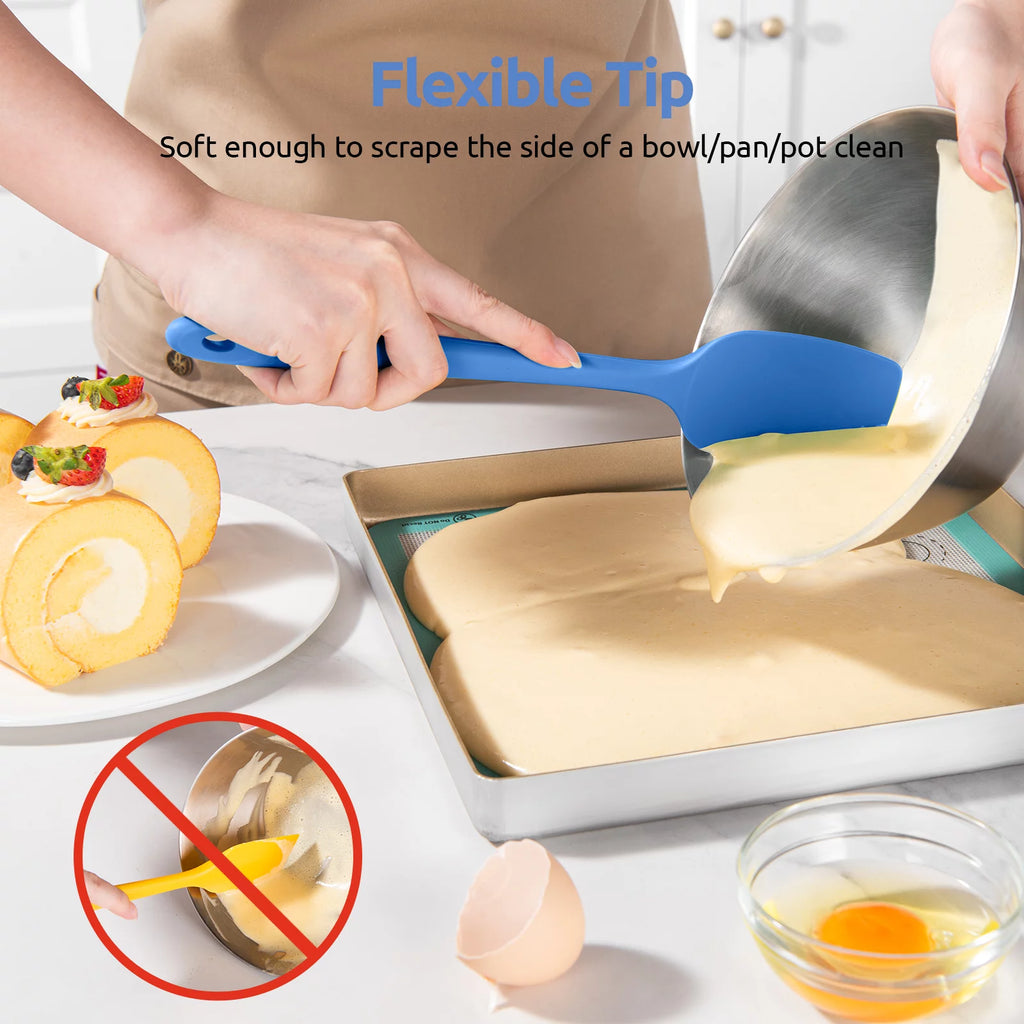 600°F High Heat Resistant Silicone Spoon Spatula Set of 3 N70408