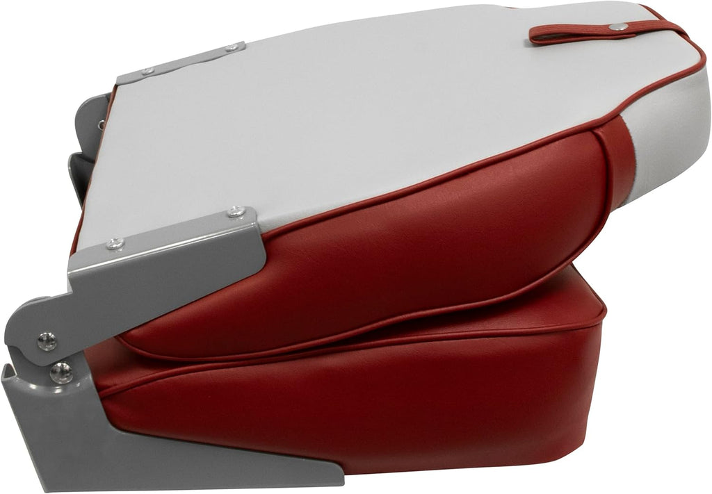 Grey/Red High Back Boat Seat A15605