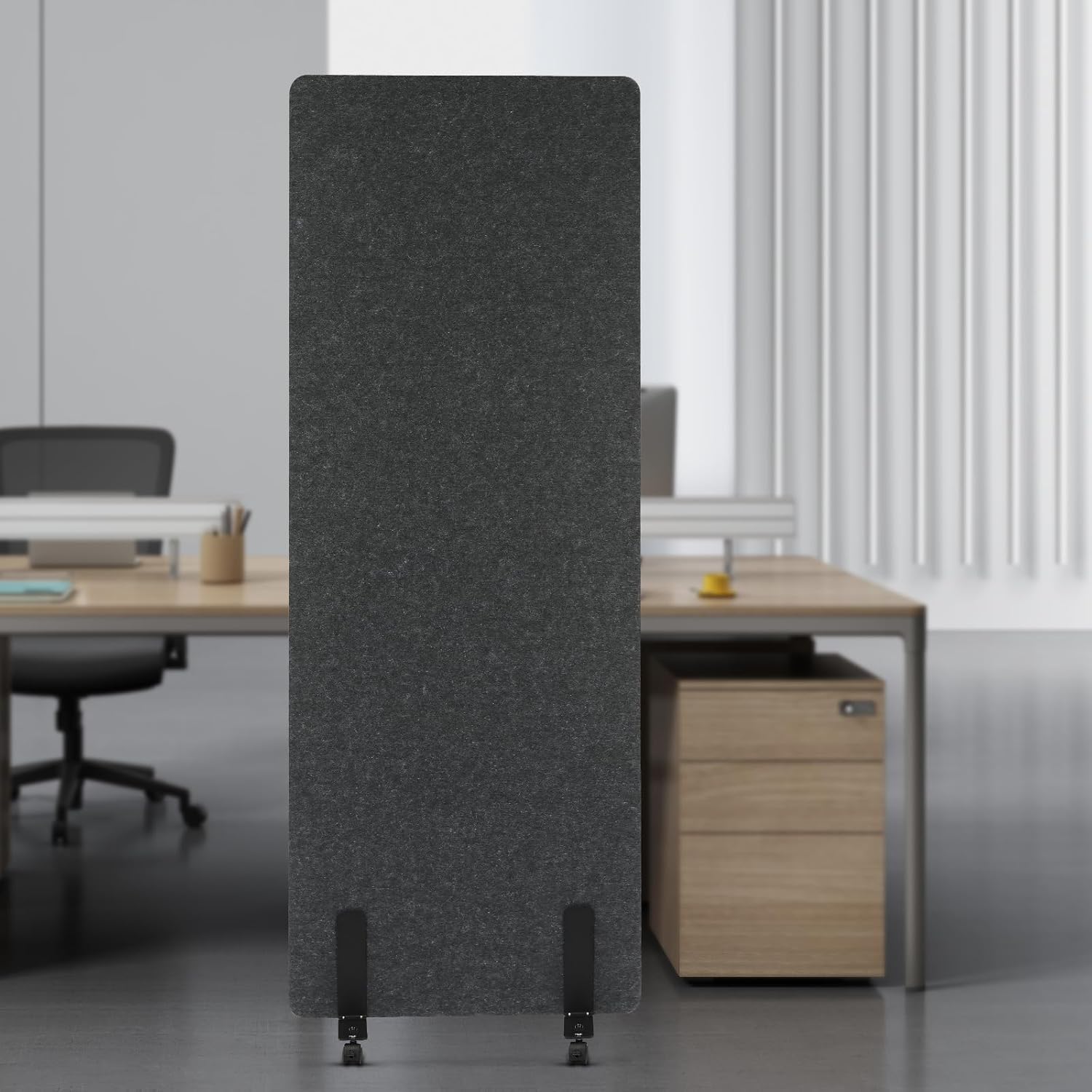 Dark Gray Freestanding Acoustic Room Divider Panel H318