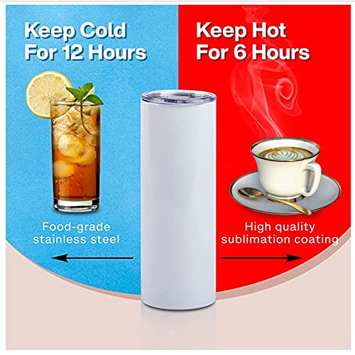 20 oz Stainless Steel Insulated Tumbler White (25PCS) K573741
