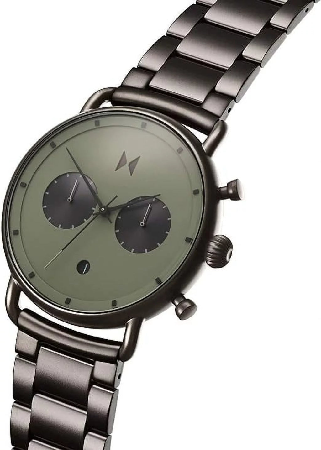 Blacktop Green Chronograph Dial Gunmetal Tone Stainless Steel Watch P7146