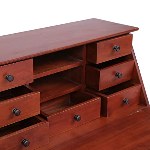Brown Solid Wood Secretary Desk N729915