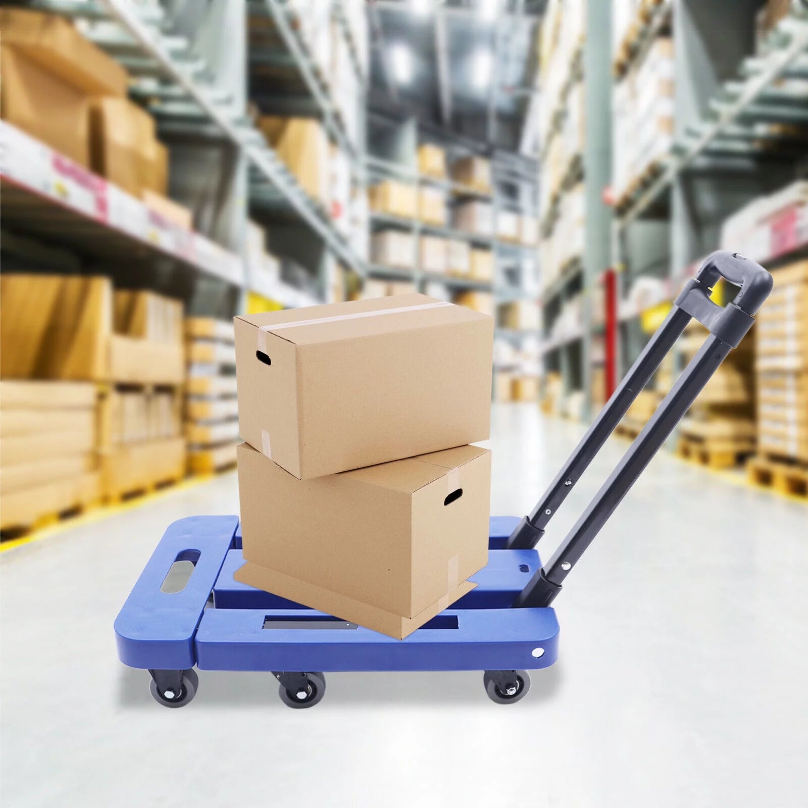 Folding Dolly Trolley with 6 Wheels T8712