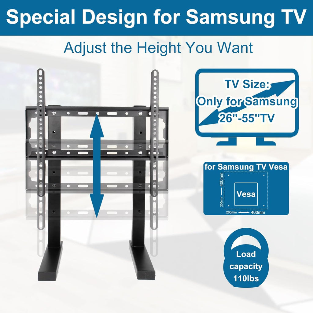 TV Stand Base Replacement with Mount Screen Top Shelf T244