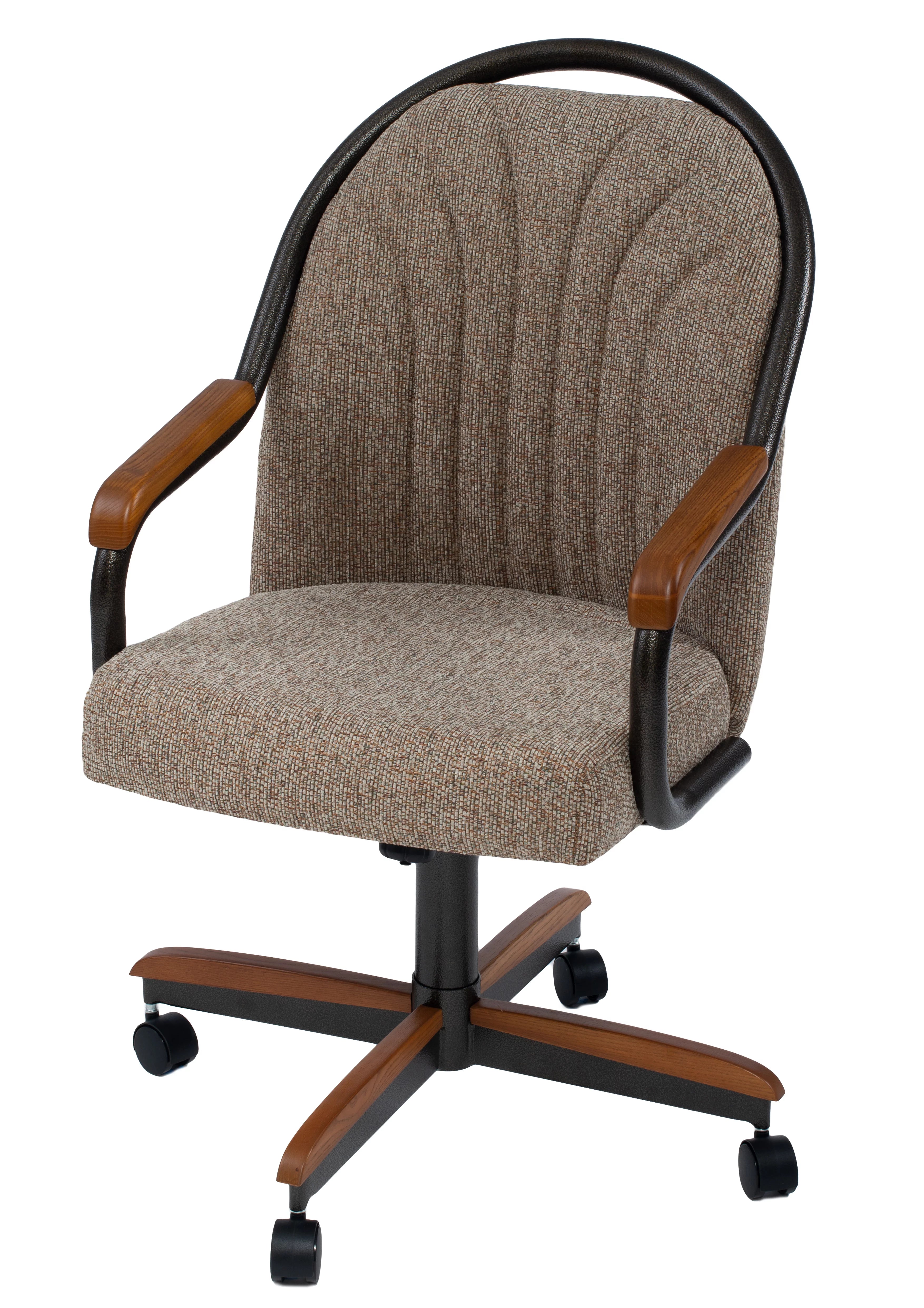 Casual Dining Chair with Tilt Rolling and Swivel F547