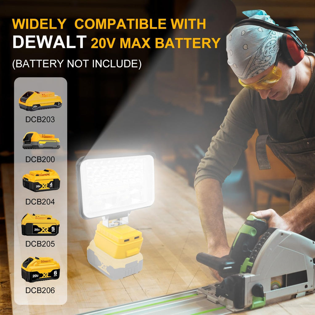 2 Pack Cordless 20V LED Work Light V3985