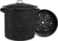 15.5 Qt Enameled Steel Steamer with Lid and Insert L5249