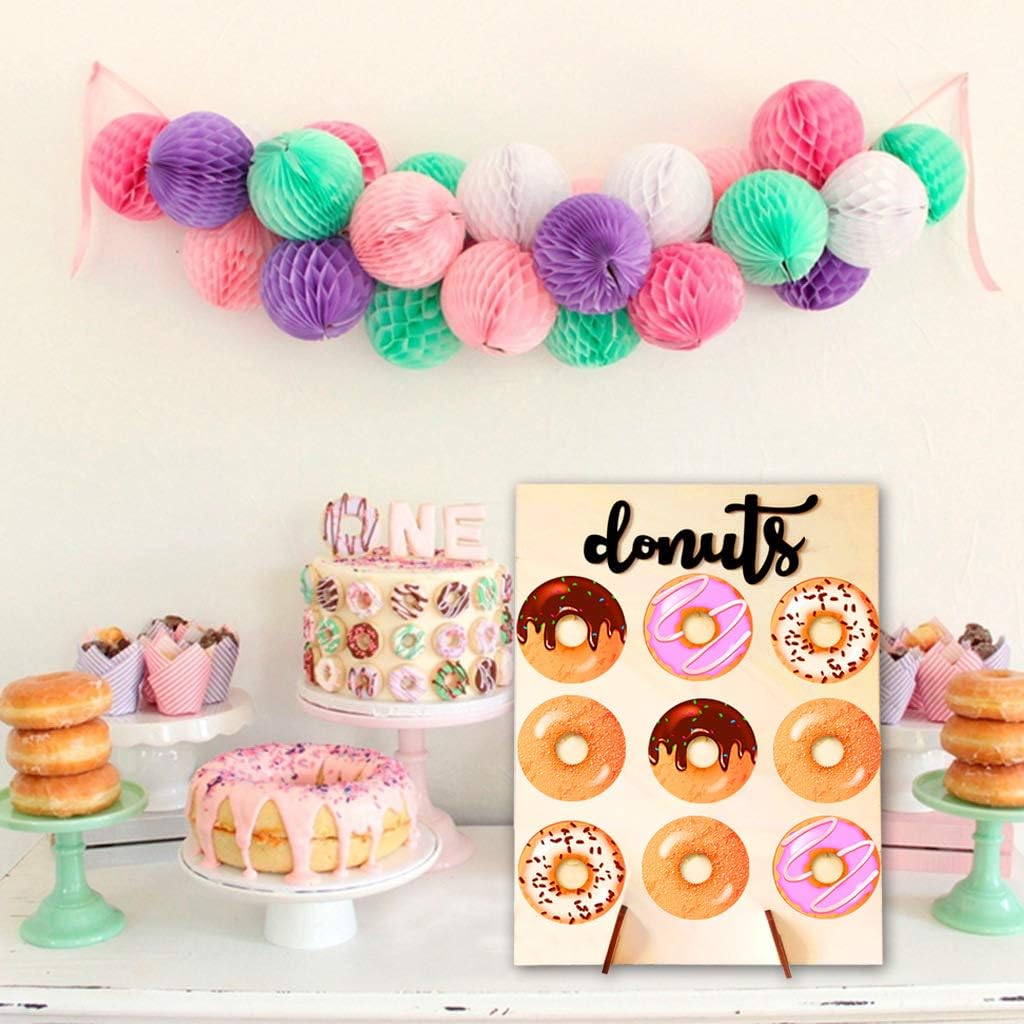 Wood Doughnuts Display Stand Q73105