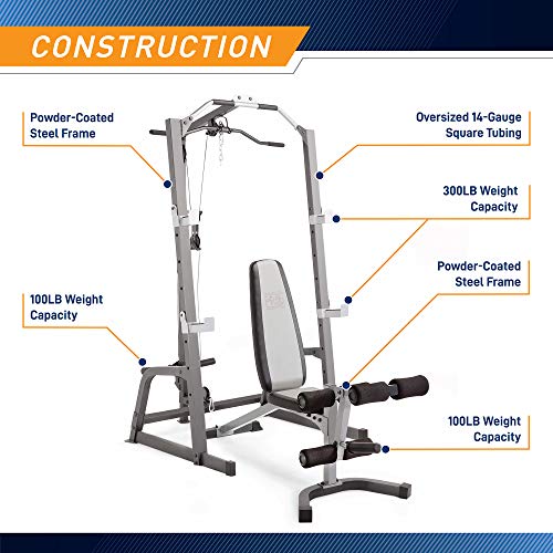 All-in-One Home Gym Equipment with Weightlifting Bench Q8349