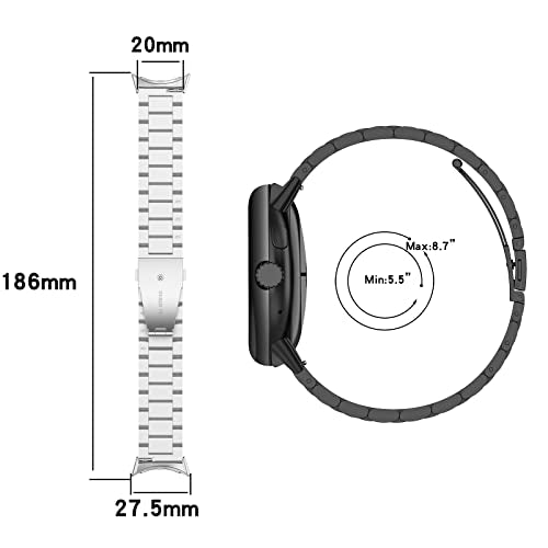 Stainless Steel Adjustable Watch Band for 41mm Pixel Watch R3012