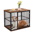 Medium Wooden Dog Crate Furniture with Washable Cushion U3908