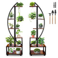 2 pcs 6 Tier Tall Metal Plant Stands with Hanging Loop U81565