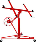 11' Drywall Lift Rolling Panel Hoist Jack Lifter with Lockable Caster Wheels F73831
