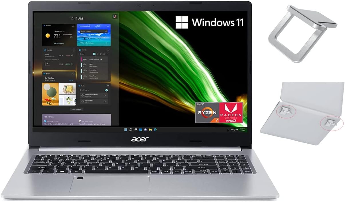 Silver 15.6" FHD IPS Laptop with Backlit Keyboard and Fingerprint Reader S643266