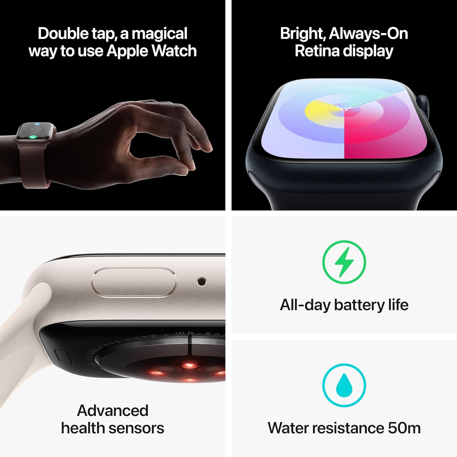 Midnight Aluminum 41mm Smartwatch with Sport Loop U7774