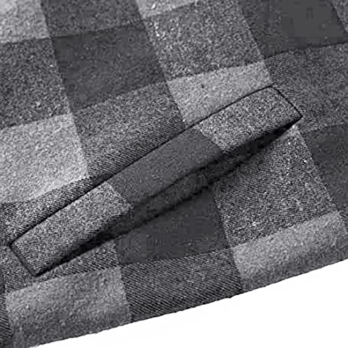 Mens Long Sleeve Sherpa Lined Flannel Shirt Jacket H253