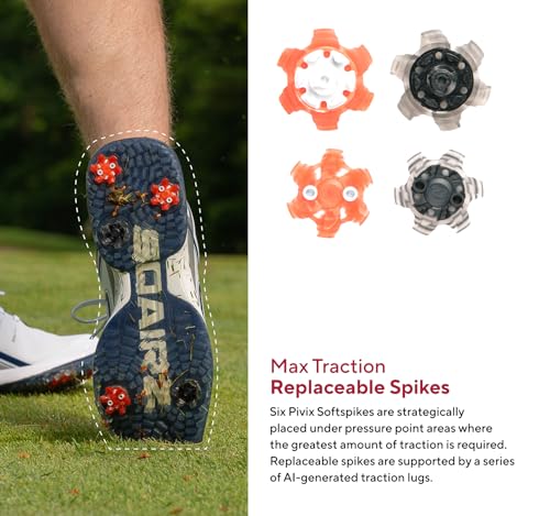Speed Mesh Men's Athletic Golf Shoes with Replaceable Spikes V721141