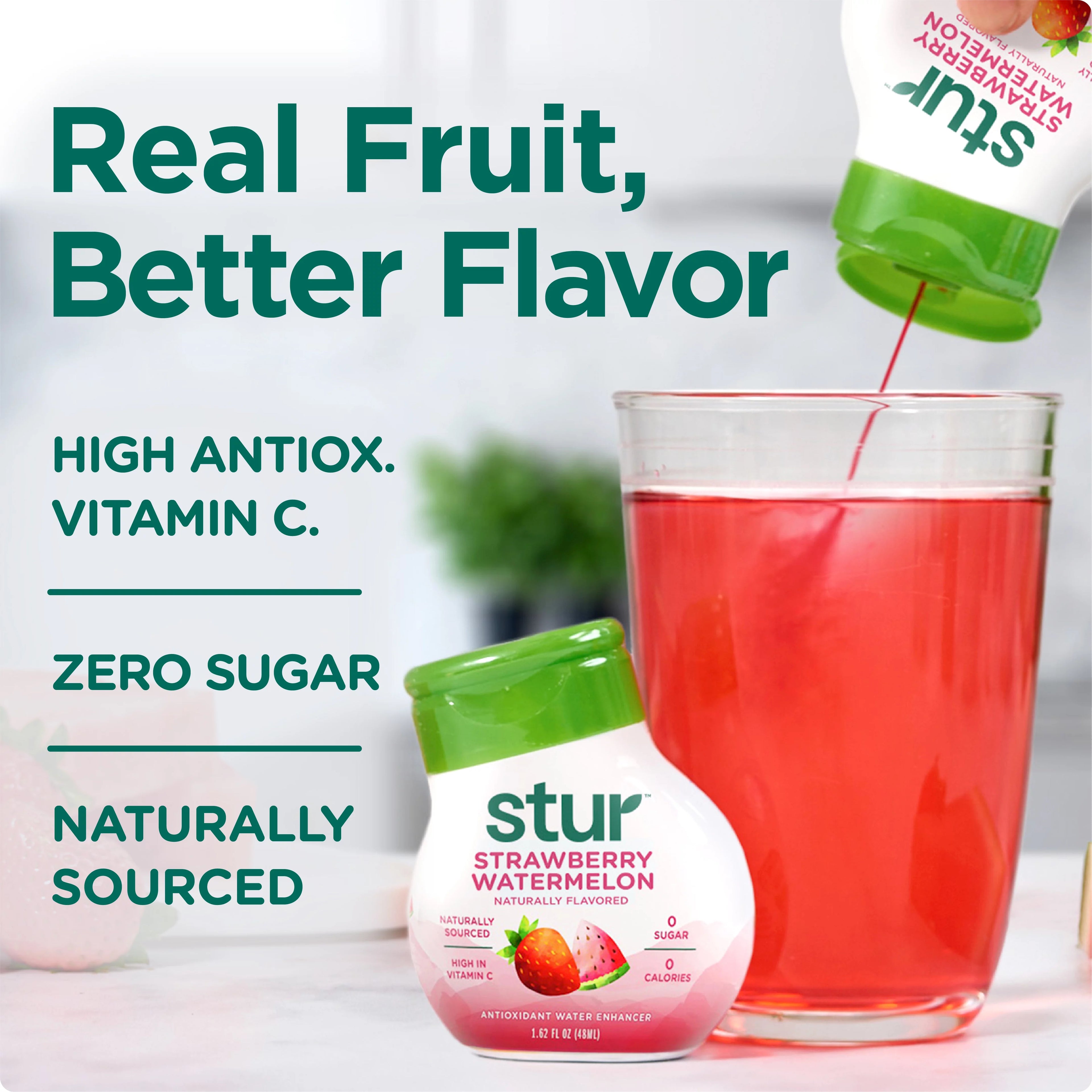 Strawberry Watermelon Liquid Water Enhancer Drink Mix, 1.62 fl oz Bottle (10 Pack) L7672