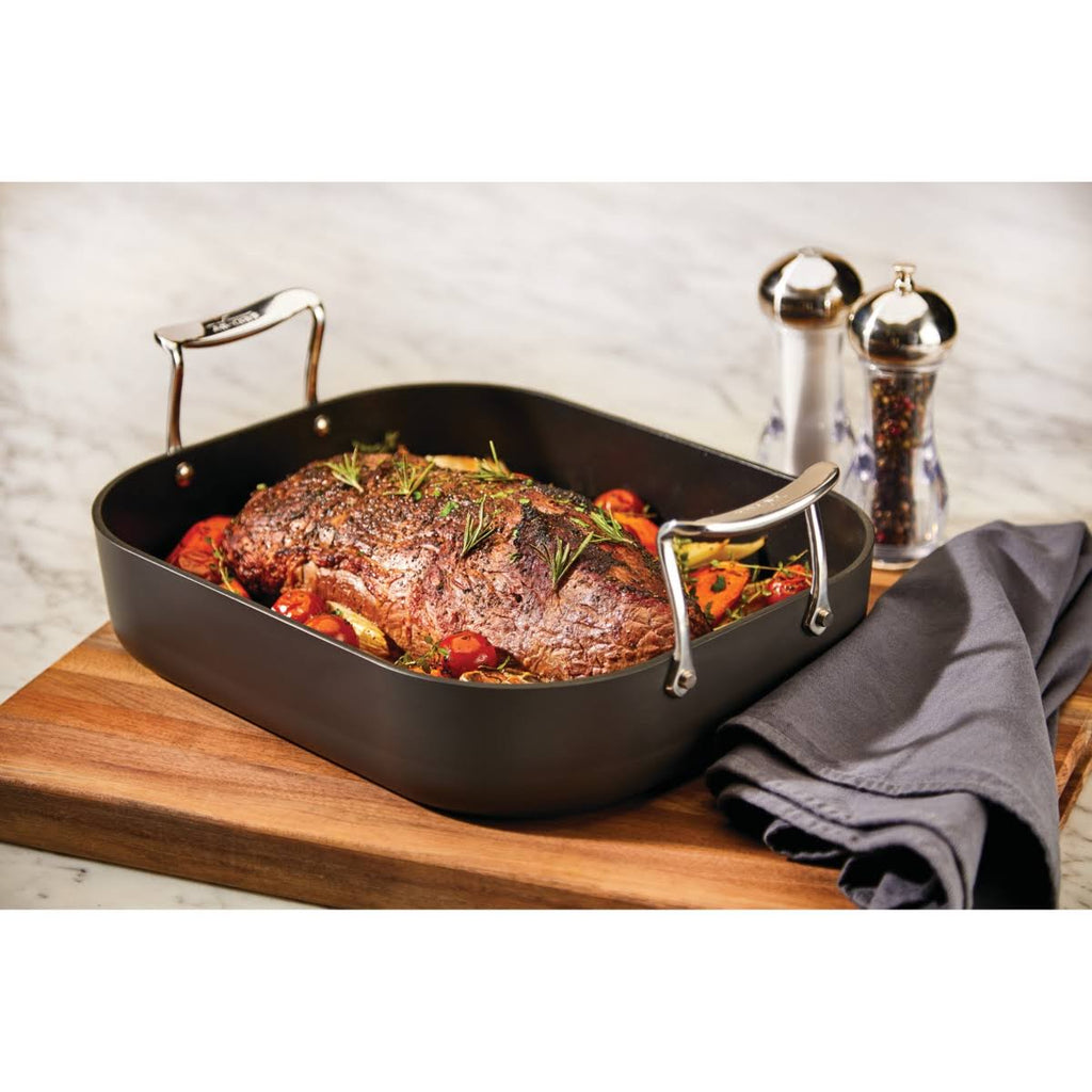 Grey Roaster with Rack, 11 X14 in A2339
