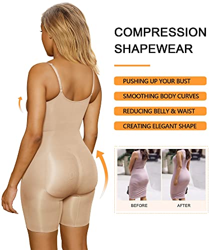 Mid Thigh Tummy Control Bodysuit Y13460