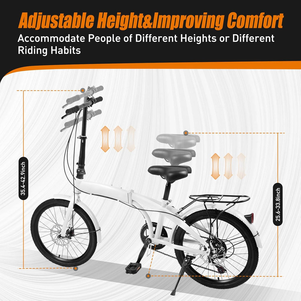 20-inch 7 Speed Folding Bicycle with Disc Brake M8973