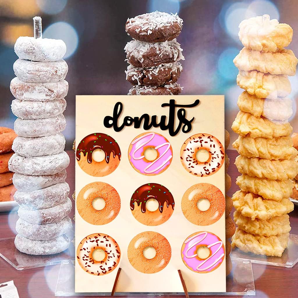 Wood Doughnuts Display Stand Q73105